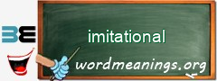 WordMeaning blackboard for imitational